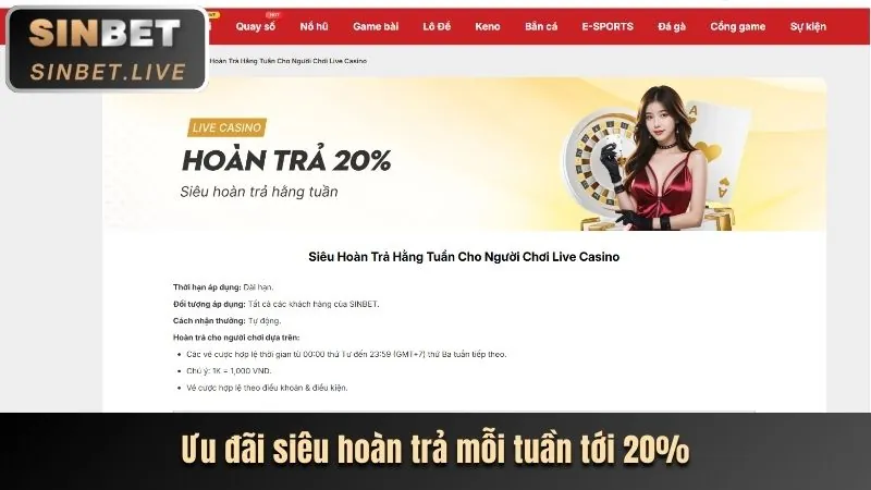 Hoàn trả mỗi ngày vin68