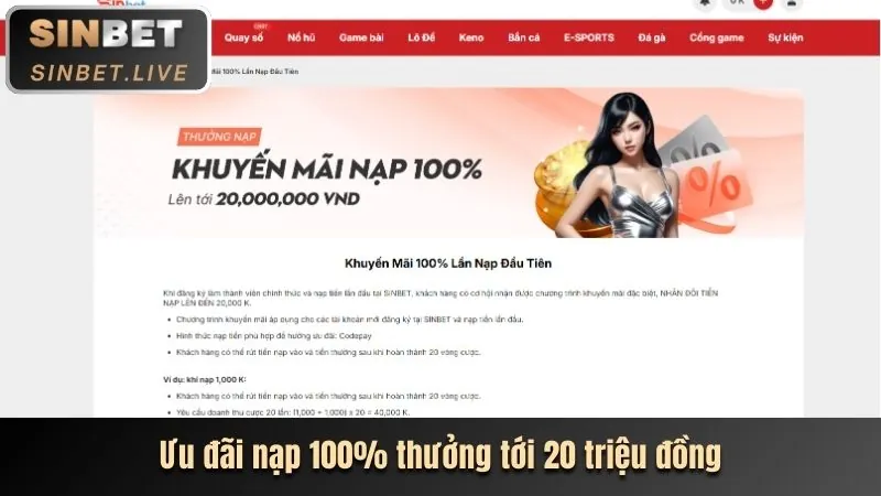 Khuyến mãi chào mừng thành viên mới vin68
